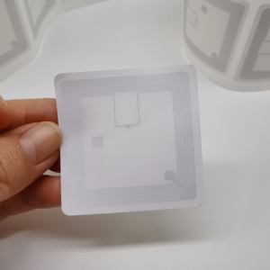 50*50mm ISO/IEC 15693 I CODE SLIX RFID HF White Library <strong>Book</strong> Sticker - Product Image 3