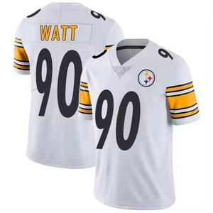 Pittsburgh da uomo # Maglia da basket T.J. Watt 90 Nera VpUntouchable Limited Edizione Limitata Cucita - Bianco Nero - Product Image 2