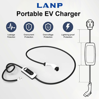 Chargeur EV 3,5 kW 16A, station de recharge pour véhicule électrique, EVSE Type 2 GB/T avec câble de 5 m, boîte de recharge AC portable, domicile, OEM ODM