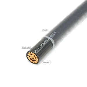 Armored THHN THW Nylon Sheathed Electric Wire CE BPS Certified Pure Copper 14awg Power Cable