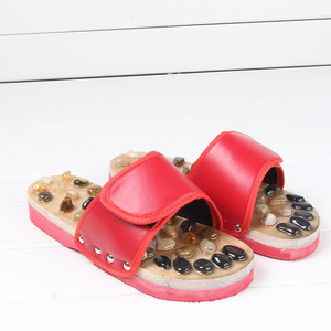 Doğal çakıl taş ayak masajı terlik refleksoloji bakım kan aktive ayak akupunktur noktası masaj ayakkabıları erkekler kadınlar için - Product Image 5