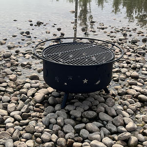 Meubles d'extérieur personnalisés, foyer à bois <span class=keywords><strong>de</strong></span> <span class=keywords><strong>jardin</strong></span>, <span class=keywords><strong>barbecue</strong></span>, foyer en métal avec plaque <span class=keywords><strong>de</strong></span> cuisson - Product Image 5