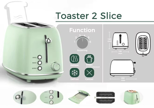 Tostadora eléctrica de acero inoxidable de 4 rebanadas, máquina automática para hacer sándwiches para uso doméstico - Product Image 5