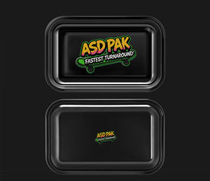 Muestra Gratuita, Bandeja de Metal para Hierbas con Logotipo Personalizado, Tapa Magnética, Superficie Brillante, Forma Redonda, Bandejas para Enrollar Tabaco - Product Image 5