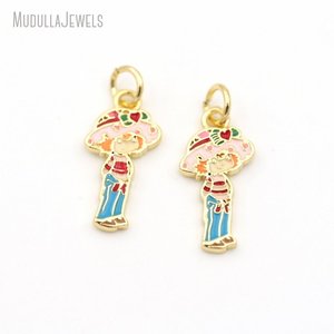 PM53560 carino per bambini ciondolo in argento o oro placcato smalto per <span class=keywords><strong>bambina</strong></span> ciondolo ciondolo <span class=keywords><strong>gioielli</strong></span> per fare accessori - Product Image 4