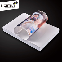 Papier autocollant jet d'encre vinyle brillant imperméable 8.5*11 pouces auto-adhésif A4 pour l'épicerie et le supermarché