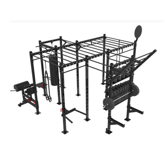 Commercial Gym Fitness Weightlifting Equipment Multi Functional Training Power Rack with Bench Press Rack Steel Customizable