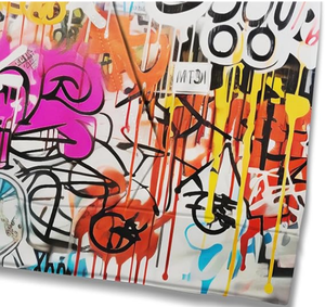 เสื้อฮู้ดผู้ชายลายกราฟฟิตีฮิปฮอปเท่ๆ สีสันสดใส ลายโทเท็ม ไซส์เล็ก สีม่วง - Product Image 3