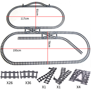 Blocchi da Costruzione per Assemblare Piccole Particelle, <span class=keywords><strong>Treno</strong></span> Urbano, Binari Fai-da-Te, Binario Dritto per Tende, Binario Incrociato a Due Vie, Giocattolo Modellabile - Product Image 4