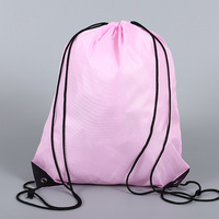 Sac à dos à cordon en nylon 210D personnalisé, multicolore, économique, de haute qualité, recyclé, résistant et bon marché