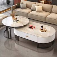 Modernes Langlebiges Umweltfreundliches Couchtisch-Set mit Gehärteter Glasplatte 2-teilig Luxuriöser Silber-Gold Edelstahl Leicht zu Reinigen Wohnzimmer