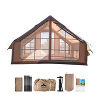 Tente de camping gonflable 4 saisons, imperméable, coupe-vent, tente de glamping en plein air, tente à structure pneumatique pour la famille