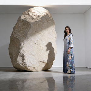 Vestido Abaya de Fiesta Elegante de Poliéster Estampado de Alta Calidad para Mujeres Musulmanas, Venta al por Mayor Personalizada - Product Image 4