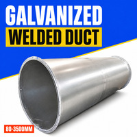Conduite spirale soudée en acier galvanisé sur mesure pour la ventilation CVC, composants de conduits d'air ronds de longueur personnalisée