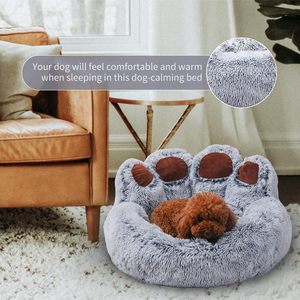 Custom Dog Bed Luxury Cute Bear Paw Sofa For Dogs And <b>Cats</b> Durable Washable Indoor Pet Sofa <b>Plush</b> Calming Wholesale Dog Bed - Product Image 4