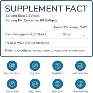 Trans-Geranylgeraniol de haute qualité à marque privée – Soutient le renforcement musculaire et stimule l'immunité – Gélules molles - Product Image 2