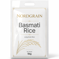 Sacs en plastique personnalisés de qualité alimentaire pour riz 5 kg 10 kg, sacs à fermeture éclair vides pour riz, sacs en Mylar PP pour 1 kg de riz, sacs en nylon pour l'emballage