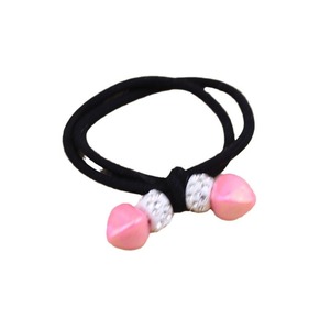 Élastiques à cheveux pour enfants, couleurs mélangées, en tissu, avec perles, pour usage quotidien - Product Image 5