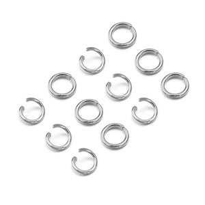 Anillo abierto de acero inoxidable de 10 mm para la fabricación de joyería DIY, componente de conexión. - Product Image 1