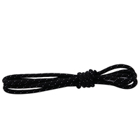 Dentelle à triple point de tissage sergé, ronde, 4,5 mm, avec fil métallique intégré pour un effet lumineux linéaire sur les chaussures