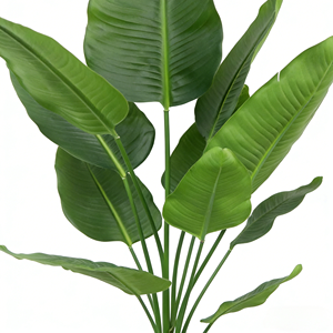 Plantes artificielles Palmiers banane du voyageur Plantes en plastique écologiques Plantes artificielles décoratives d'intérieur Décoration de maison hôtel jardin - Product Image 4