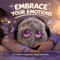 Mascotte Électronique Intelligente Interactrice (Chante, Parle, Danse, Battement de Cœur) pour Enfants, Cadeau Élégant Gris Plume, Rembourrage Coton PP, Vente en Gros