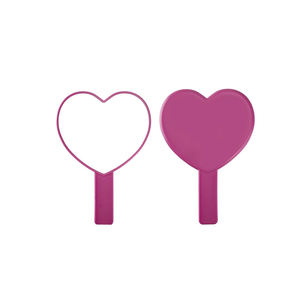 High Quality Portable Heart-Shaped Handheld Cosmetic <b>Mirror</b> Pocket Mini Personalized Custom Logo Plastic Handle <b>Makeup</b> <b>Mirror</b> - Product Image 1