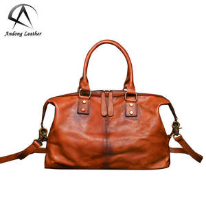 Sac à main en cuir Andong pour homme, sac à bandoulière vintage en cuir de vache véritable, sac à main de grande capacité, sac à poignée supérieure, sacs fourre-tout - Product Image 1