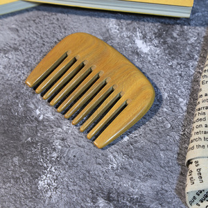 Green Sandalwood Wooden <b>Comb</b> <b>Wide</b> Tooth Large Size For Home Use Massage Hair Care - Product Image 2