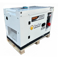 Portable fort 3kW-12kVA générateur Diesel silencieux AVR machine unique froid 50Hz/60Hz fréquence triphasée 380V tension nominale