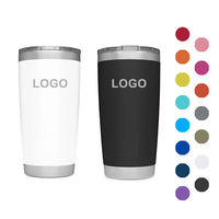 Tasse à café isolée en acier inoxydable de belle taille et sans déversement de 20 oz Grande tasse de voyage à boire avec poignée