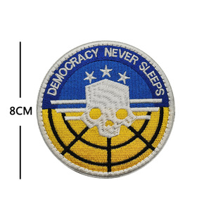 Parches adhesivos de tela bordados geniales relacionados con el juego Helldivers 2 al por mayor con cierre de gancho en la parte posterior - Product Image 5