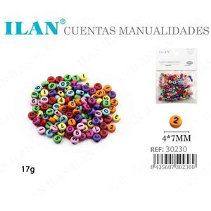 Perline Numerate Ilan 4x7mm per Lavori Artigianali 17g - Product Image 3