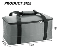 Bongo Drum Bag with Carrying Grip 18 Inch Standard Size Padded Bongo Gig Bag Bass Drum Case with Protective Interior Padding