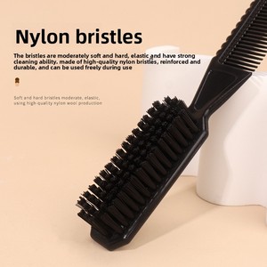 Peigne et brosse double usage pour hommes avec manche en plastique, pour <span class=keywords><strong>coiffure</strong></span>, <span class=keywords><strong>barbe</strong></span>, démêlage et coupe de cheveux - Outil de <span class=keywords><strong>coiffure</strong></span> - Product Image 3