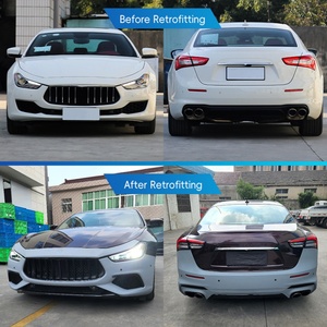 Kit de Carrocería Deportiva para Modificación de Automóviles 2014-2018, Parachoques Delantero y Trasero, Faros Delanteros, Faros Traseros, Rejilla, Apto para Maserati Ghibli - Product Image 2