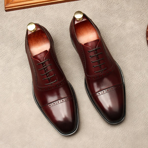 Chaussures habillées en cuir pour hommes, modèle 2026, best-seller britannique, sculptées à la main, style business décontracté, à plateforme - Product Image 6