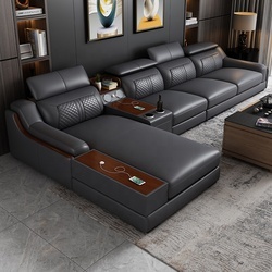 Juego de Sofás de Lujo para Sala de Estar Moderno con Muebles de Salón, Sofá Esquinero Seccional Reclinable de 3 Piezas en Blanco para Sala de Estar - Product Image 2