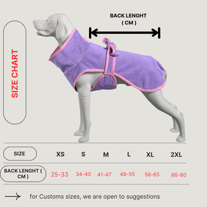 Bata de Secado para Perros de Bambú en Existencia, Capa Única, Súper Absorbente, Bata de Baño Natural para Mascotas Hecha en Turquía - Product Image 2