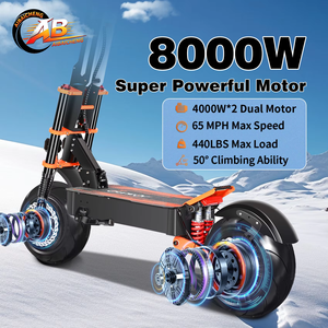 High-Power X8 Scooter 60V Brushless Dual Motor 40Ah Foldable Waterproof 80km/h Speed 13-inch Tires for Adult Adventure - Product Image 2