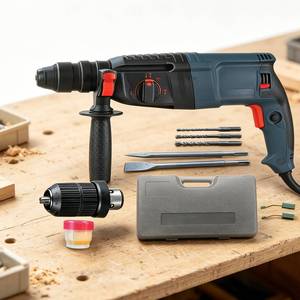 สว่านโรตารี่ Vertak 800W 2.8J แบบพกพา พร้อมชุดอุปกรณ์และจาระบี - Product Image 1