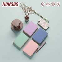 Hongbo Meilleure vente 17 couleurs A7 petit portefeuille à fermeture éclair en cuir Saffiano comme noël avec pochette d'emballage et feuille de mouche disponible