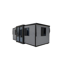 Maison conteneur extensible avec panneaux muraux résistants aux UV, construction modulaire pour station balnéaire tropicale côtière
