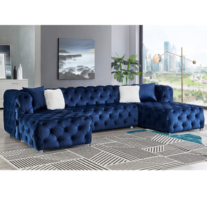 Sofá seccional en forma de U para sala de estar, diseño azul, el mejor y económico, venta al por mayor - Product Image 1