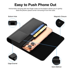 ESEEKGO Leather Pouch Phone Holder Leather Cell Phone with Belt Clip Universal Compatibility for 4.5inch-7inch Phone <b>Small</b> Large - Product Image 6