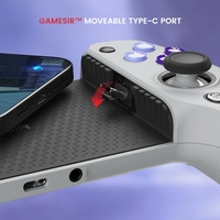 Manette de jeu sans fil Type-C, contrôleur de jeu avec moteur de vibration, gyroscope six axes pour téléphones mobiles IOS/Android, Game Sir G8