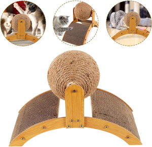 Rascador para Gatos de Cartón Corrugado con Bola de Sisal, Venta al Por Mayor del Fabricante - Product Image 4