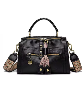 Sac bandoulière en cuir artificiel de créateur, nouveau sac fourre-tout de luxe imperméable à plusieurs compartiments zippés - Product Image 4