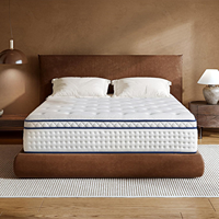 Matelas hybride COSTFULL de 10 pouces, fermeté moyenne, design moderne, utilisation pour lit d'école, soutien zoné multicouche, soutien lombaire supplémentaire, durable