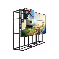 Écran vidéo mural LED sans couture de 55 pouces 3x3 4x4 combinable librement, 1,8 mm 3,5 mm, pour centre commercial, non tactile